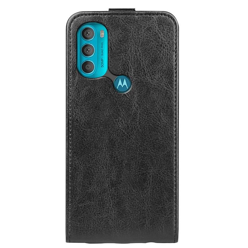 Capa Flip Para Moto G71 5G De Couro Dobrável Retrô