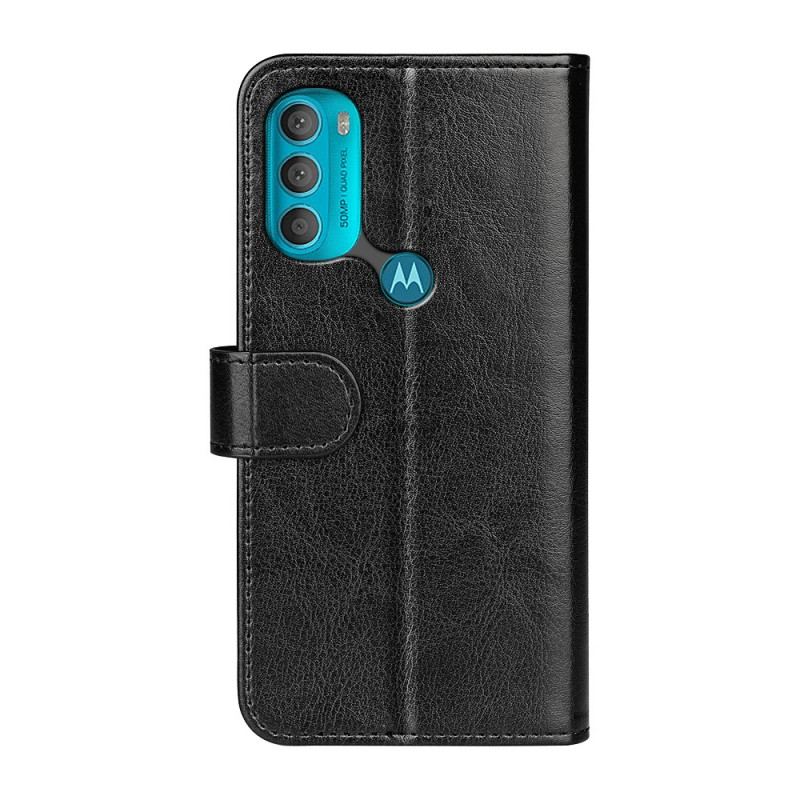 Capa Flip Para Moto G71 5G Efeito Couro