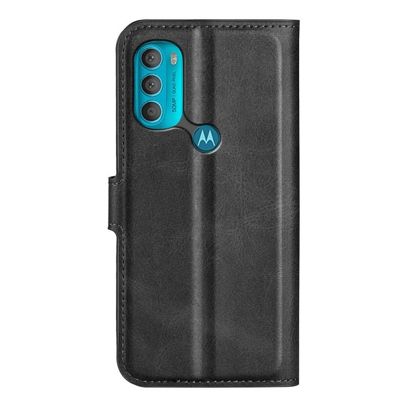 Capa Flip Para Moto G71 5G Efeito De Couro Extremo Fino