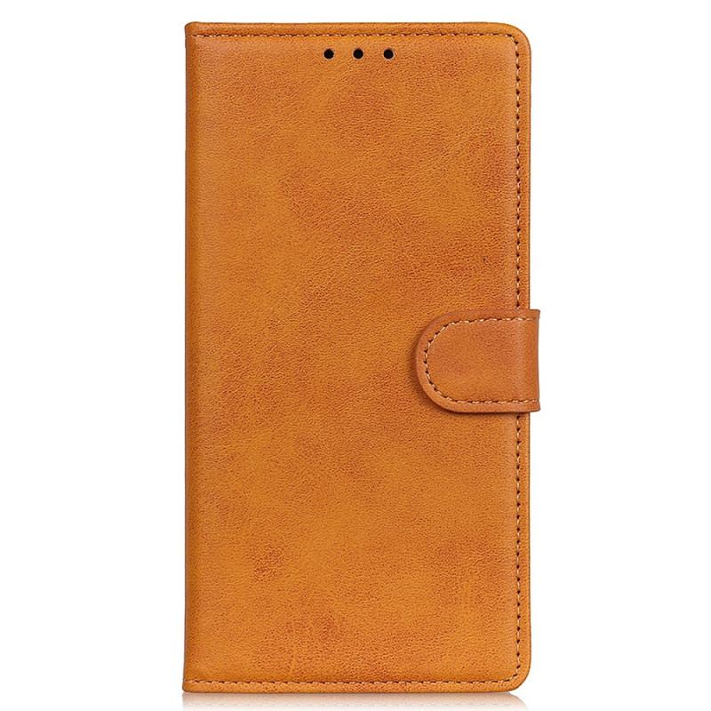 Capa Flip Para Moto G71 5G Efeito De Couro Fosco Retrô