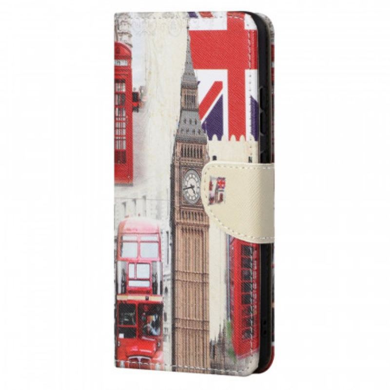 Capa Flip Para Moto G71 5G Vida Em Londres