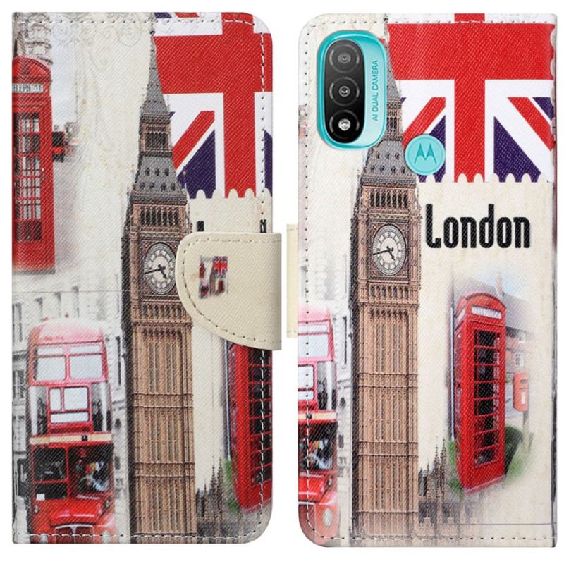 Capa Flip Para Moto G71 5G Vida Em Londres