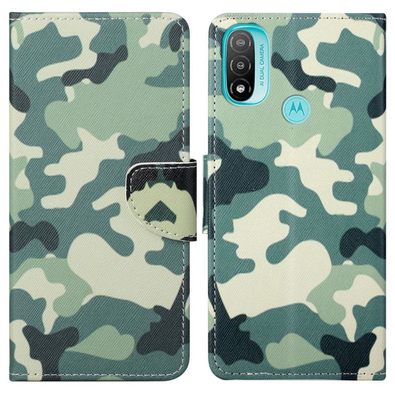 Capa Folio Para Moto G71 5G Camuflagem Militar