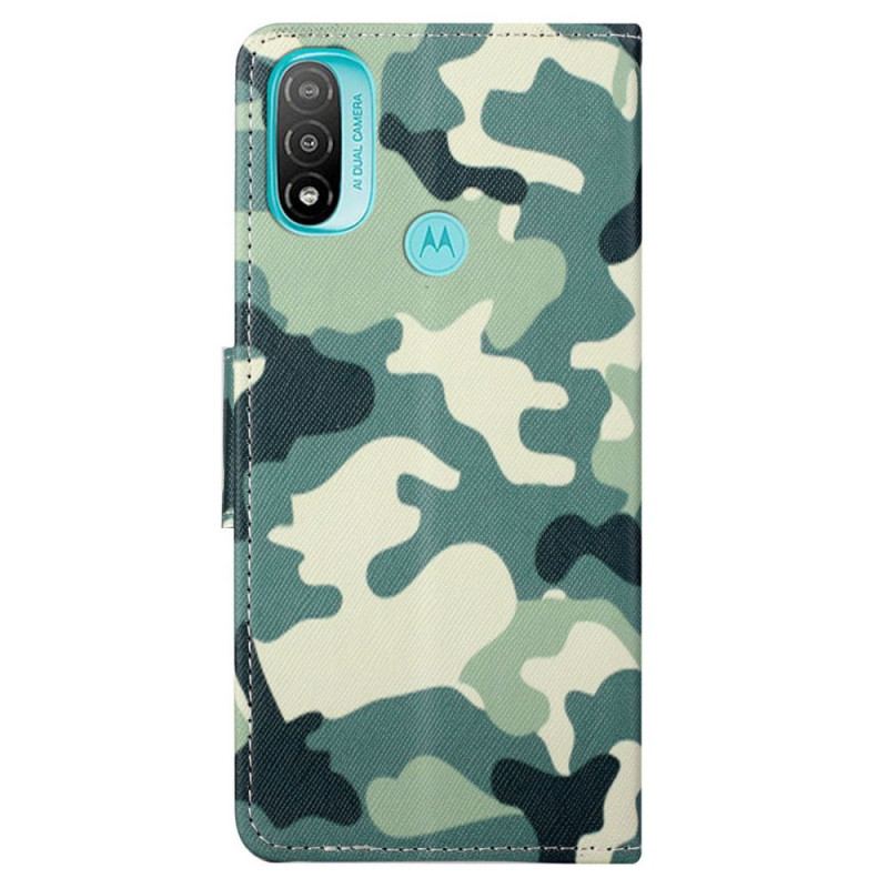 Capa Folio Para Moto G71 5G Camuflagem Militar