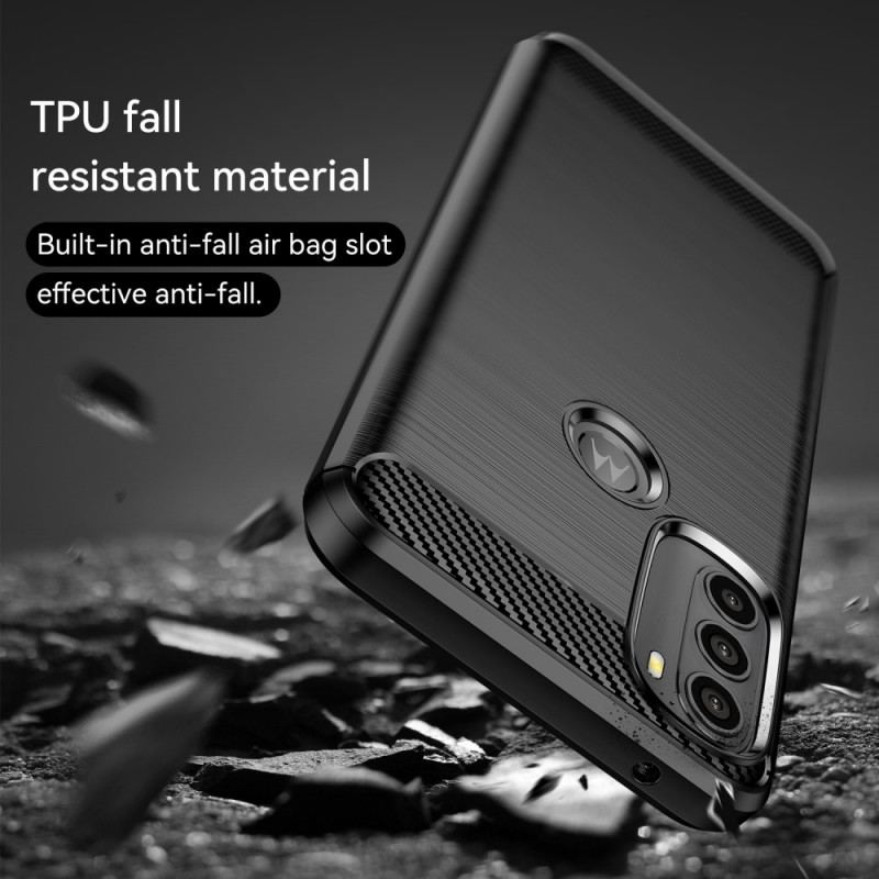 Capa Para Moto G71 5G Fibra De Carbono Escovada