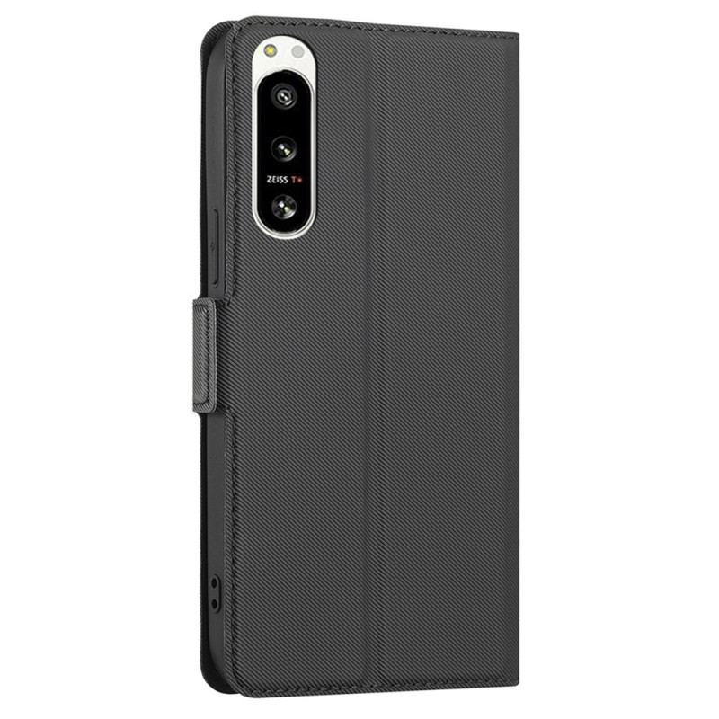 Capa De Celular Para Sony Xperia 5 IV Flip Bicolor Ultra Fino