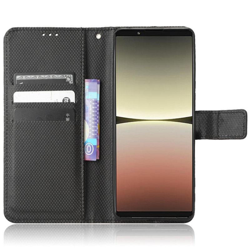 Capa De Couro Para Sony Xperia 5 IV De Cordão Pulseira De Couro Falso