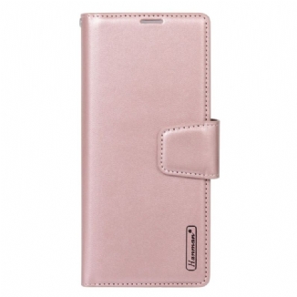 Capa De Couro Para Sony Xperia 5 IV Efeito Couro Hanman