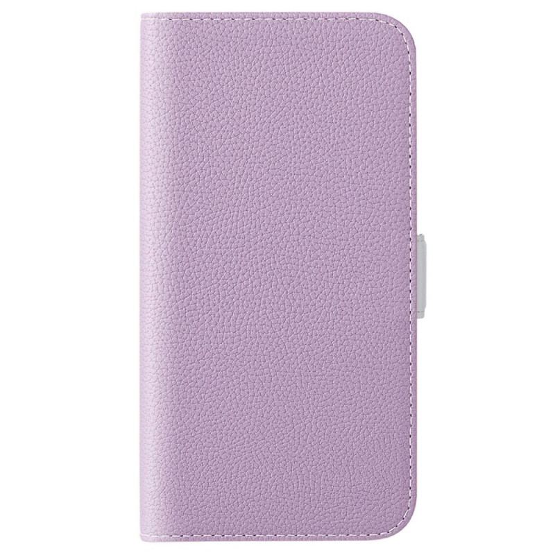 Capa De Couro Para Sony Xperia 5 IV Fecho Duplo De Couro De Lichia