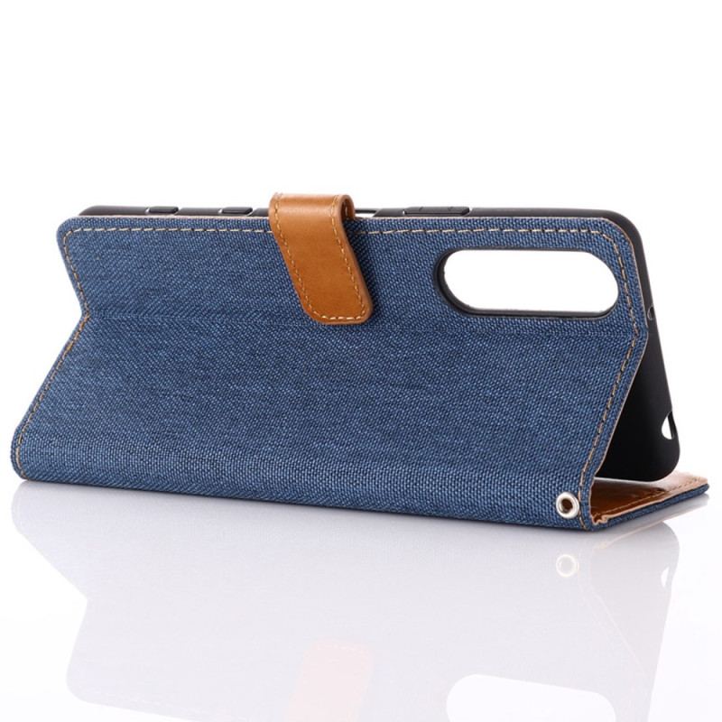 Capa De Couro Para Sony Xperia 5 IV Jeans