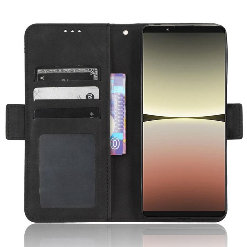 Capa De Couro Para Sony Xperia 5 IV Multi-card Premier Class