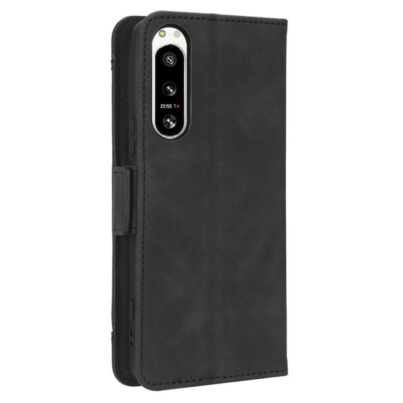 Capa De Couro Para Sony Xperia 5 IV Multi-card Premier Class