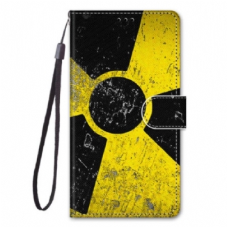 Capa Em Pele Para Sony Xperia 5 IV Amarelo E Preto