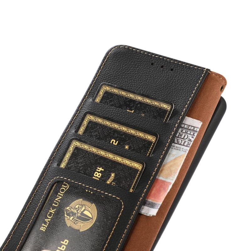 Capa Em Pele Para Sony Xperia 5 IV Khazneh Rfid Couro Genuíno