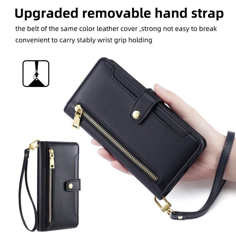 Capa Flip Para Sony Xperia 5 IV De Cordão Porta-moedas Cordão