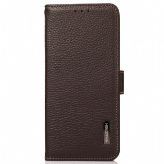 Capa Flip Para Sony Xperia 5 IV Couro De Lichia Khazneh Rfid