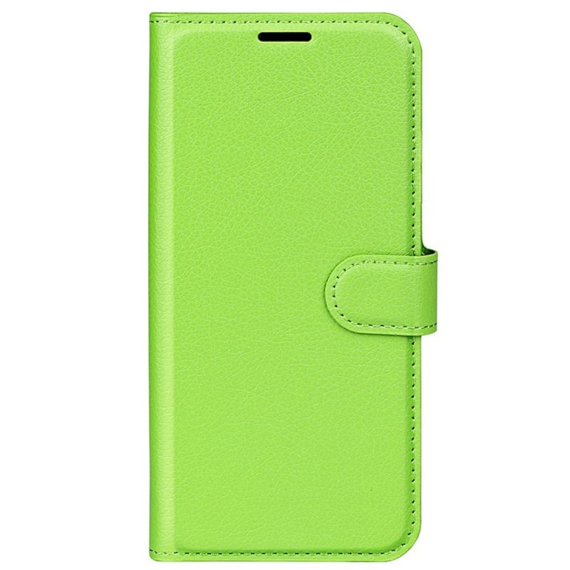 Capa Flip Para Sony Xperia 5 IV Couro Sintético De Lichia Clássico