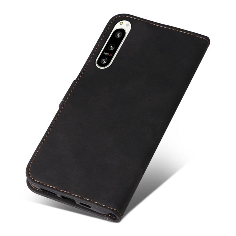 Capa Flip Para Sony Xperia 5 IV Dois Tons Com Alça