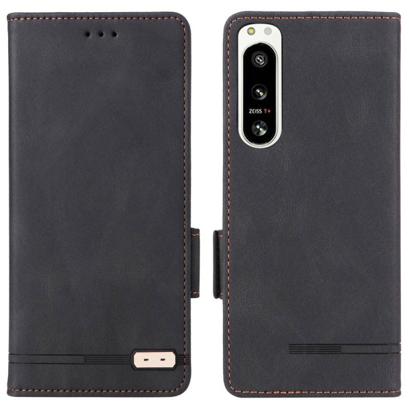 Capa Flip Para Sony Xperia 5 IV Elegância Sutil