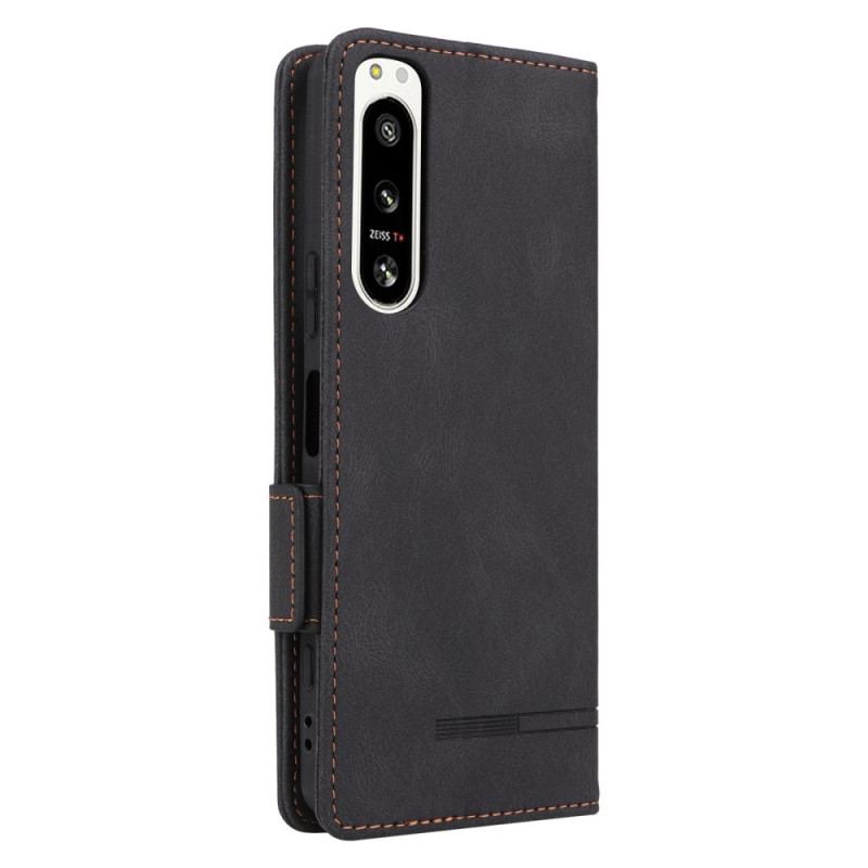 Capa Flip Para Sony Xperia 5 IV Elegância Sutil