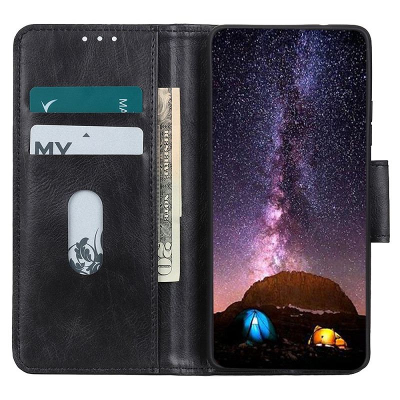 Capa Flip Para Sony Xperia 5 IV Fecho De Couro Estilo Reversível