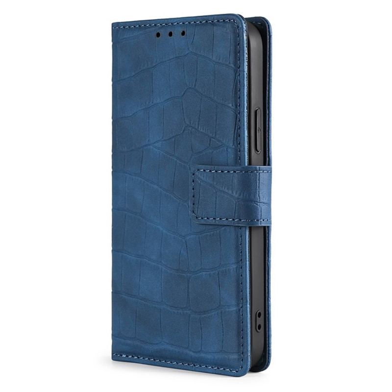 Capa Folio Para Sony Xperia 5 IV Estilo De Pele De Crocodilo