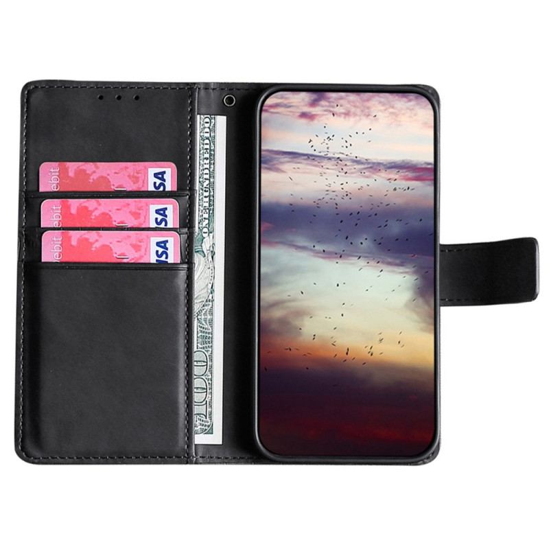 Capa Folio Para Sony Xperia 5 IV Estilo De Pele De Crocodilo