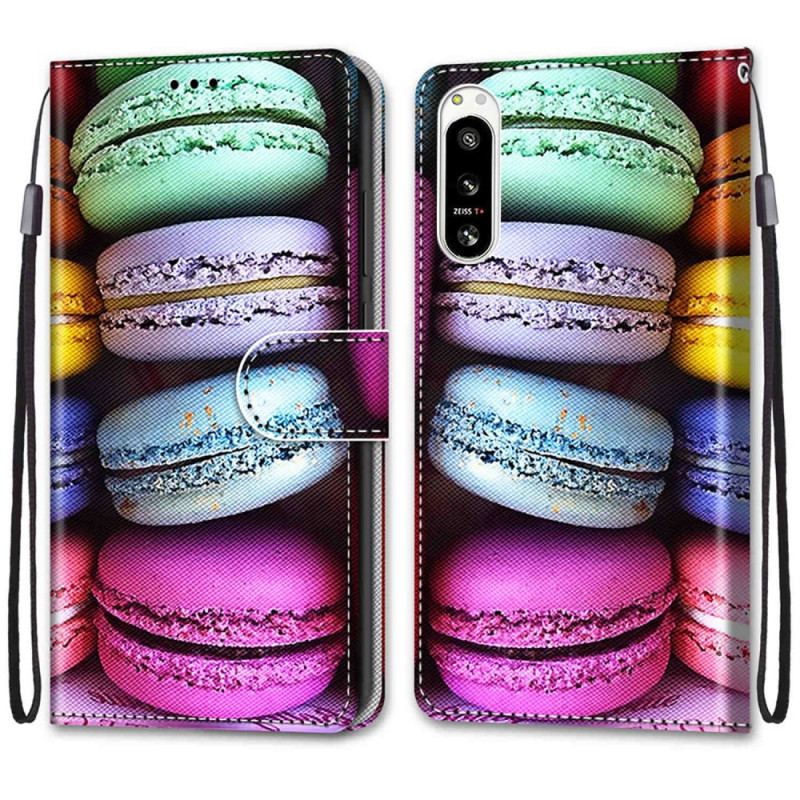 Capa Folio Para Sony Xperia 5 IV Macarons