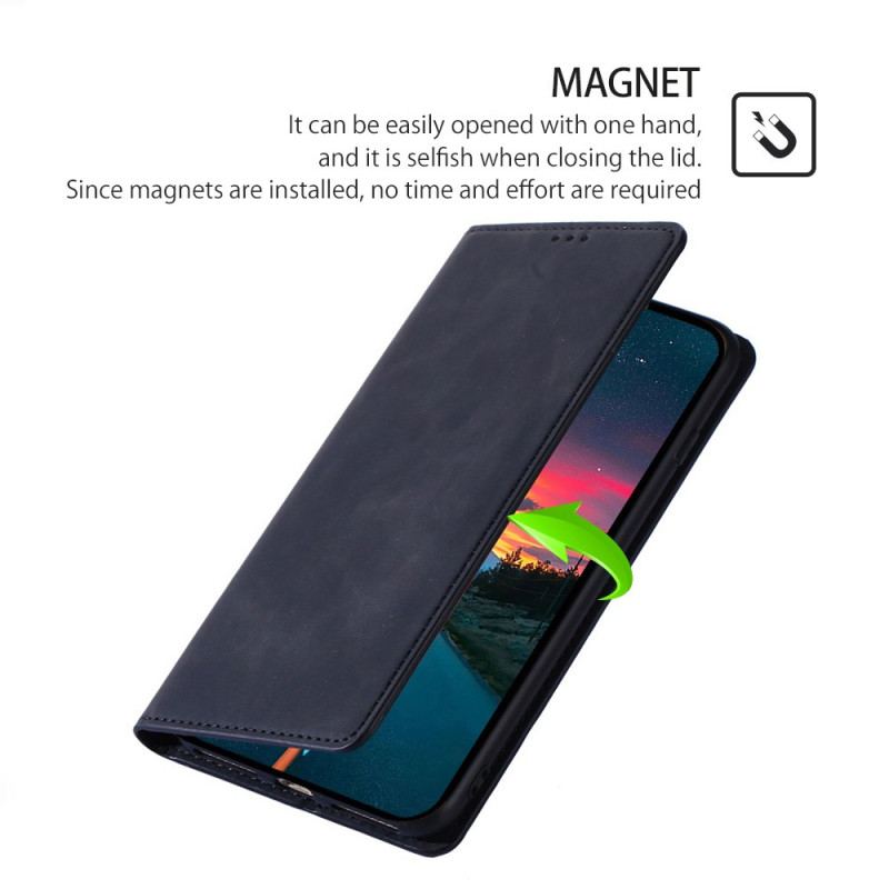 Capa De Celular Para Honor 90 Flip Estilo Couro Suave