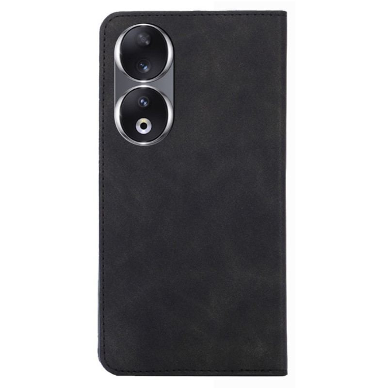 Capa De Celular Para Honor 90 Flip Estilo Couro Suave