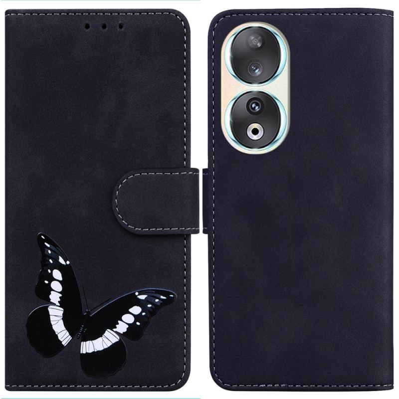 Capa Flip Para Honor 90 Borboleta