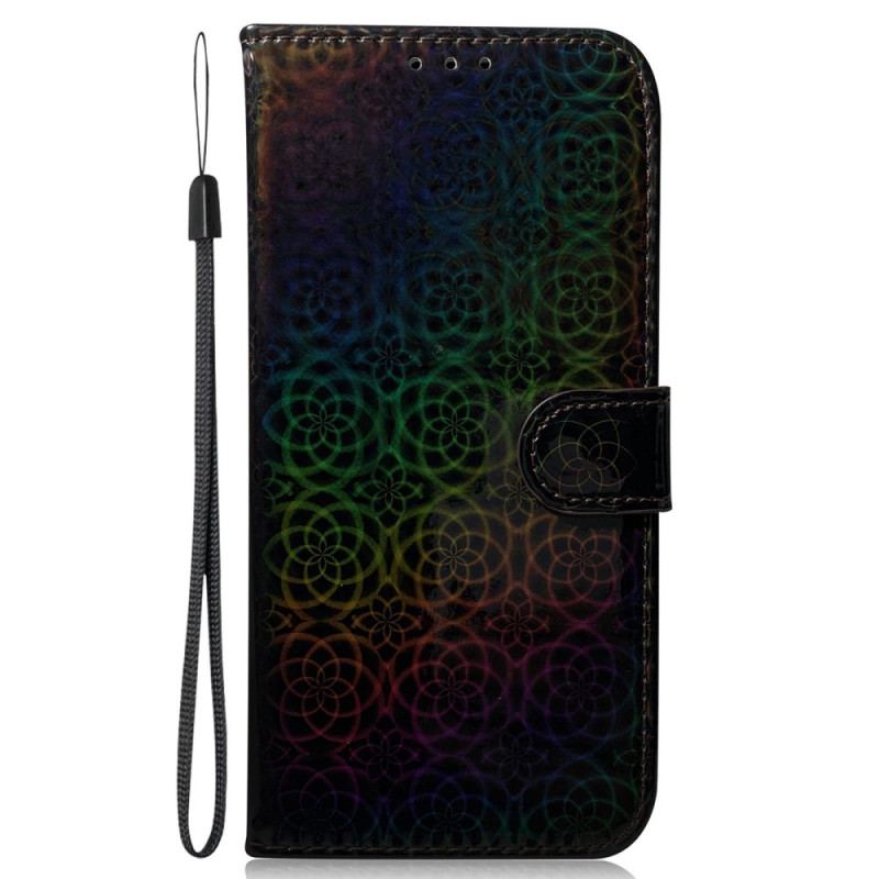 Capa Flip Para Honor 90 De Cordão Discoteca Com Tiras