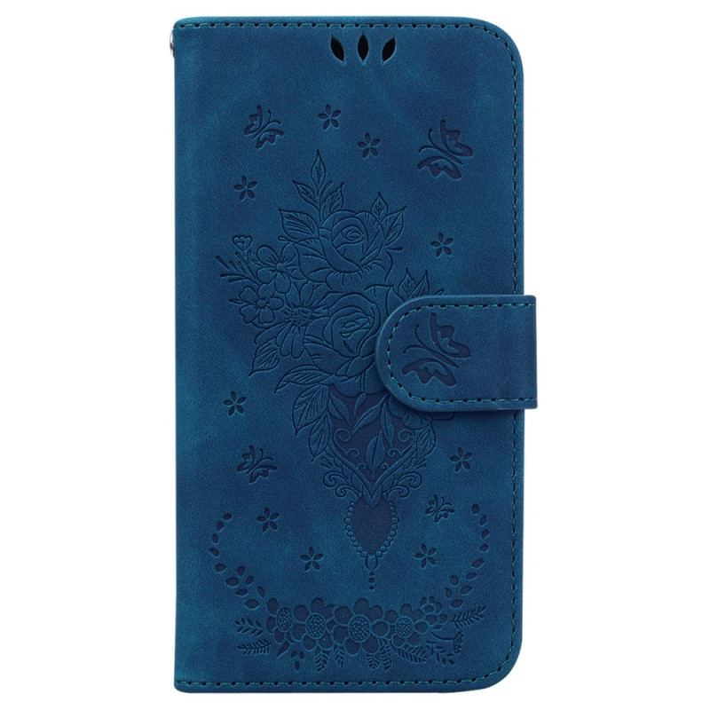 Capa Flip Para Honor 90 Rosas Com Alça