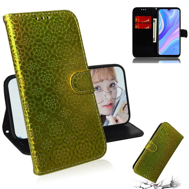 Capa De Couro Para Huawei P Smart S Cor Pura