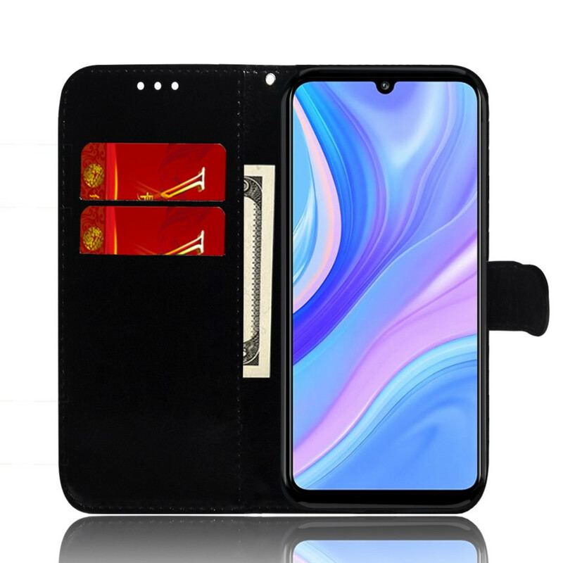 Capa De Couro Para Huawei P Smart S Cor Pura