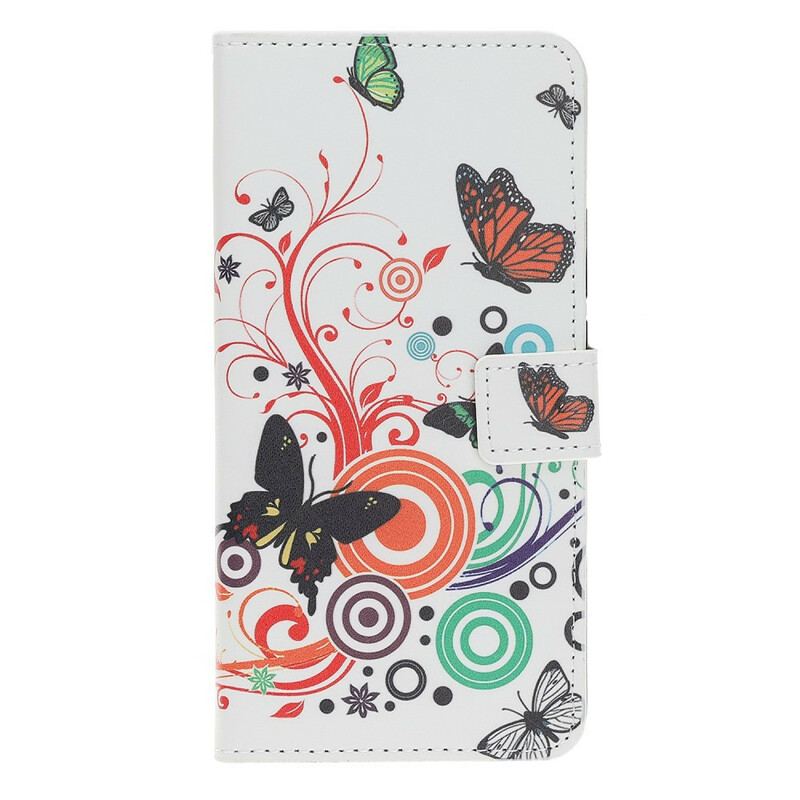 Capa Flip Para Huawei P Smart S Borboletas E Flores