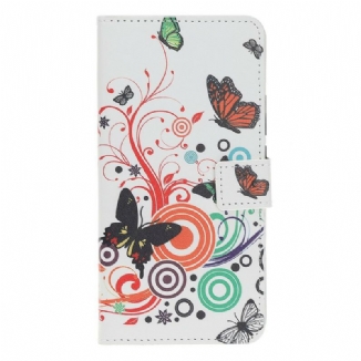 Capa Flip Para Huawei P Smart S Borboletas E Flores