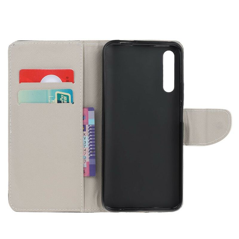 Capa Flip Para Huawei P Smart S Não Toque No Meu Telefone