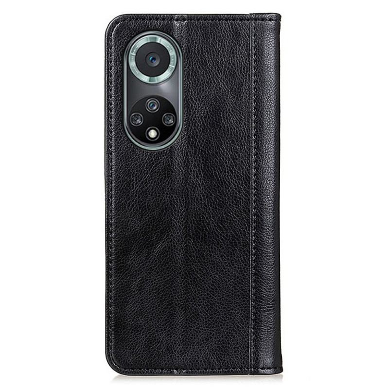 Capa De Celular Para Honor 50 Pro Flip Couro Pro Elegance Split Litchi