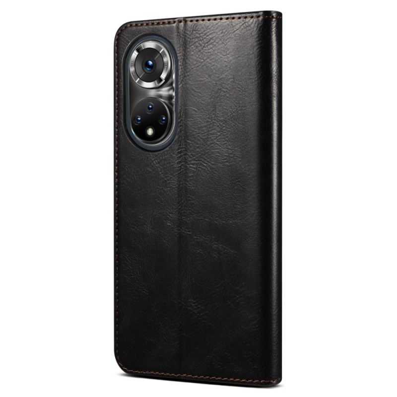 Capa De Celular Para Honor 50 Pro Flip Couro Sintético Encerado Profissional