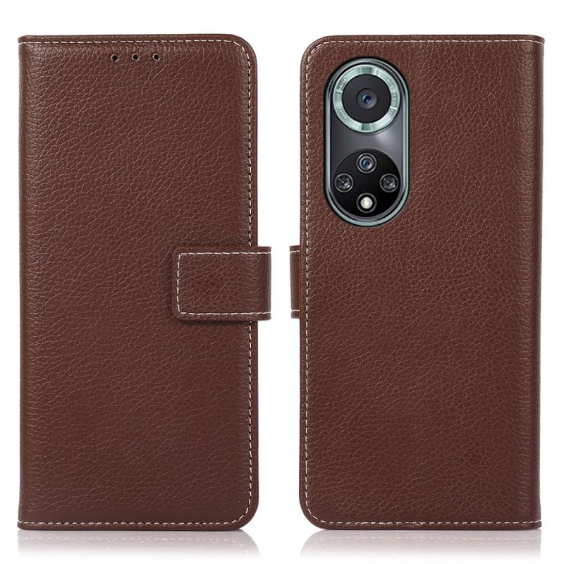 Capa Flip Para Honor 50 Pro Costuras Expostas Pro Litchi