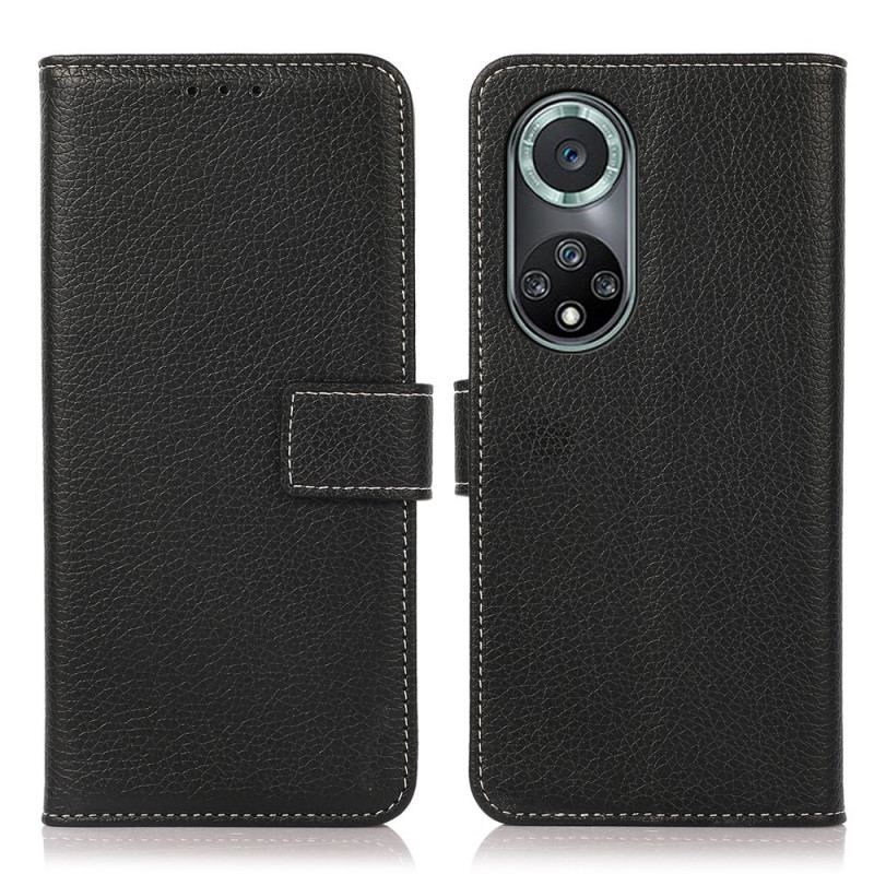 Capa Flip Para Honor 50 Pro Costuras Expostas Pro Litchi