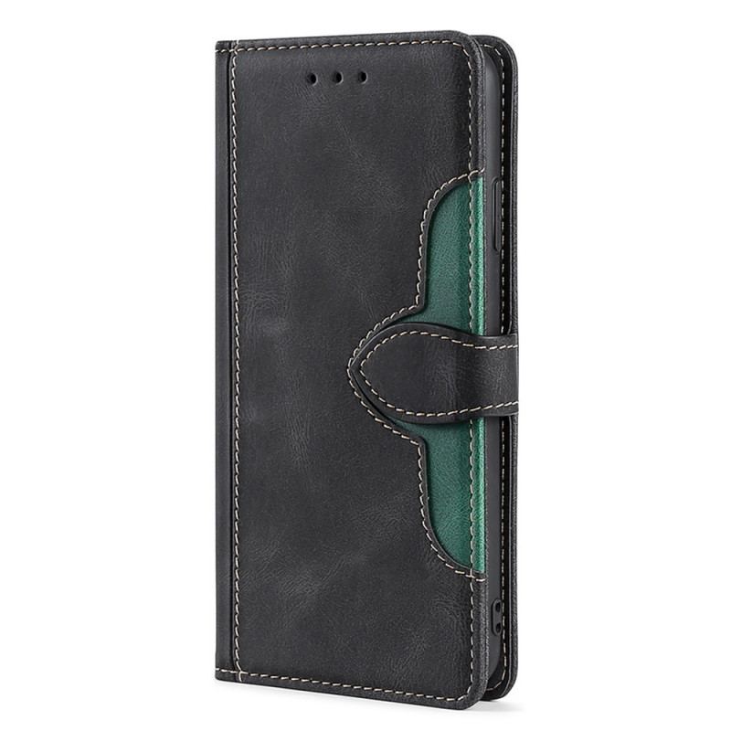 Capa Flip Para Honor 50 Pro Pro Couro Sintético Bicolor Elegante