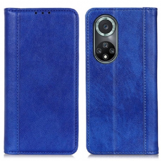 Capa De Celular Para Huawei Nova 9 Pro Flip Couro Litchi Elegance Dividido