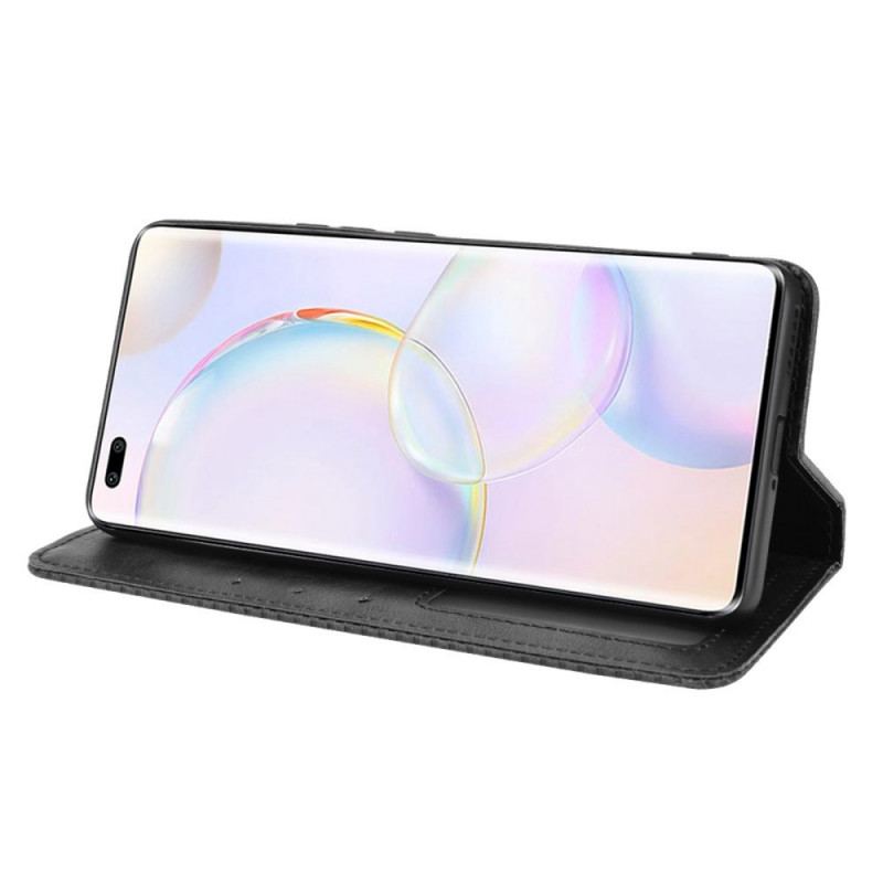 Capa De Celular Para Huawei Nova 9 Pro Flip Efeito Couro Vintage Estilizado