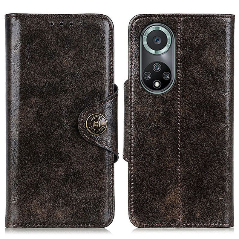 Capa De Couro Para Huawei Nova 9 Pro Imitação De Couro Brilhante Khazneh