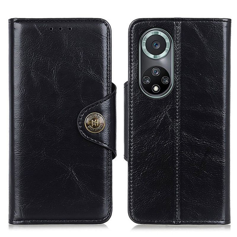 Capa De Couro Para Huawei Nova 9 Pro Imitação De Couro Brilhante Khazneh