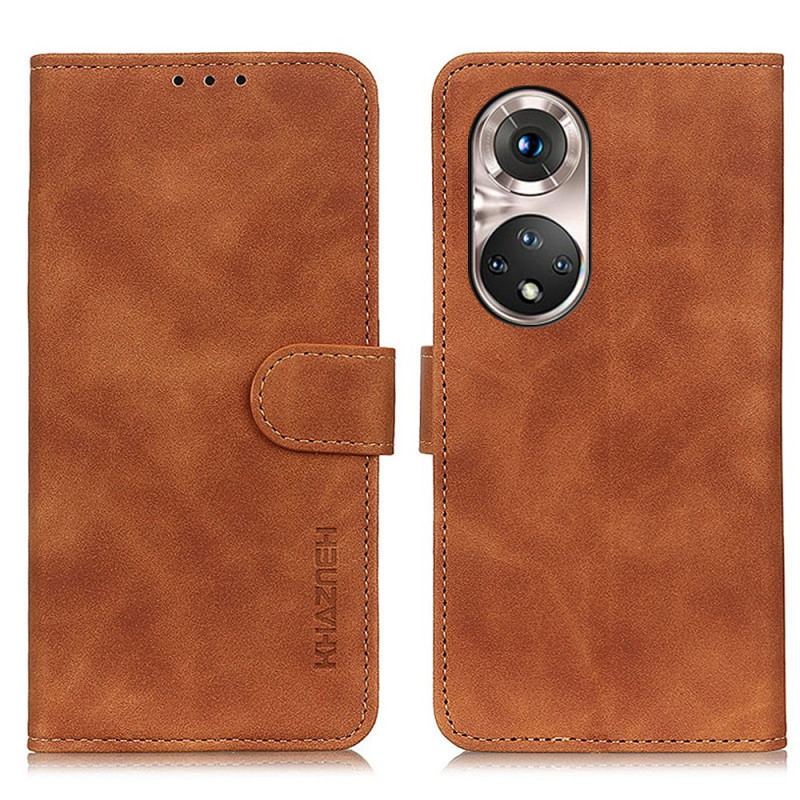 Capa Em Pele Para Huawei Nova 9 Pro Efeito Couro Vintage Khazneh