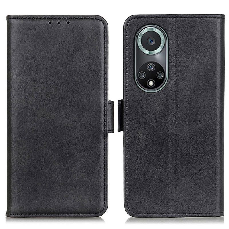 Capa Em Pele Para Huawei Nova 9 Pro Flip Aba Dupla