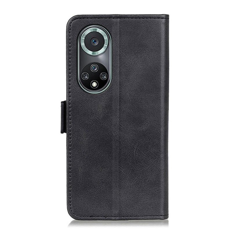 Capa Em Pele Para Huawei Nova 9 Pro Flip Aba Dupla